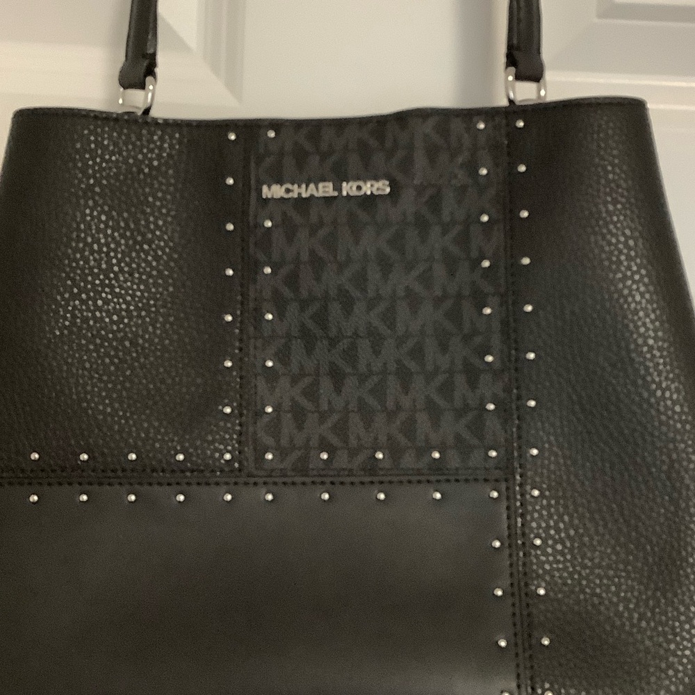 Michael Kors Prat Studded Patchwork Shoulder Bag - image 2